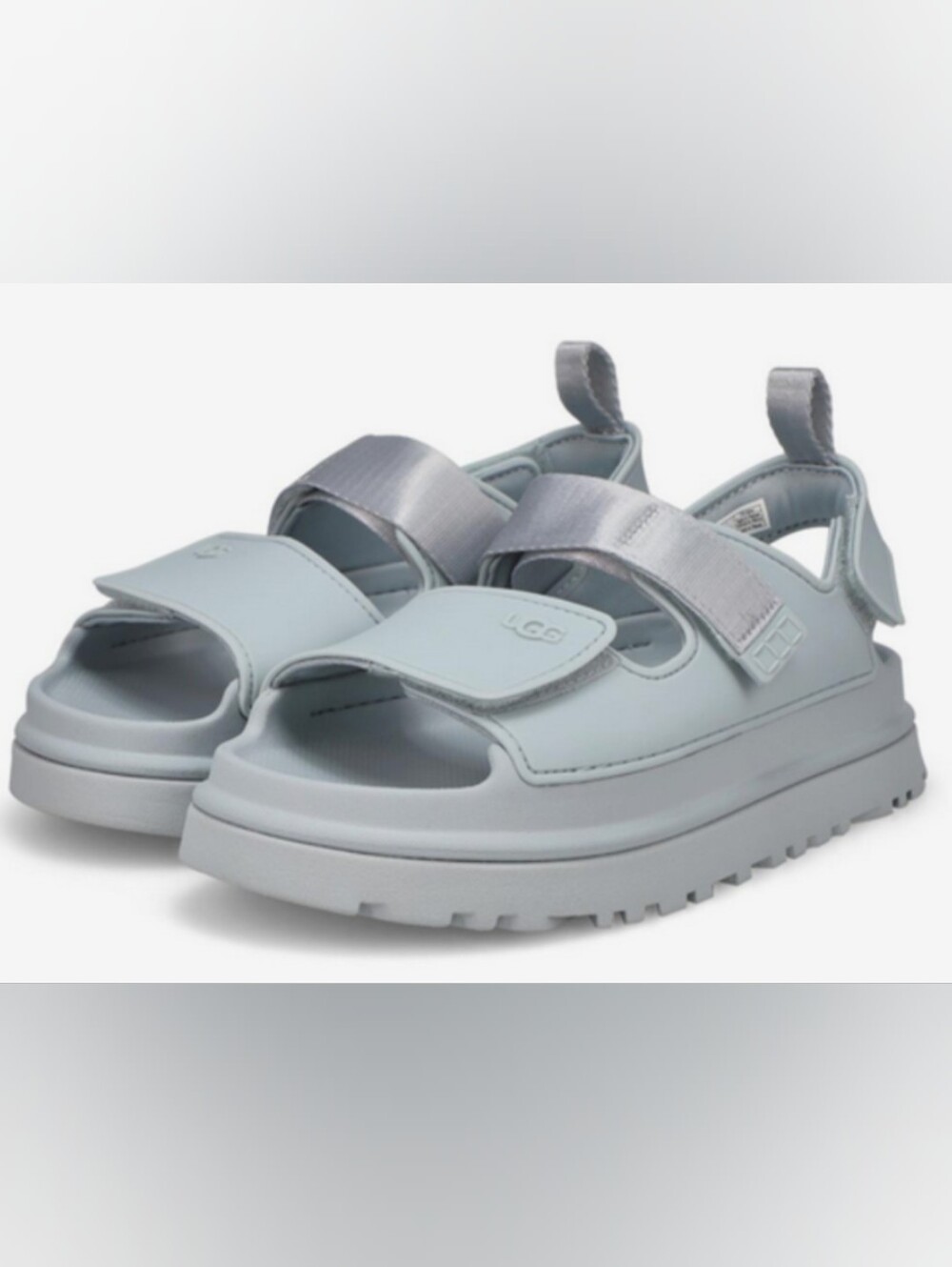 UGG Goldenglow Ice Blue Strap Sandals Size 8 Like New